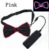 Light Up Mens Bow Tie Necktie Luminous Flashing For Dance Party Christmas Evening Party Decoration-Outfit