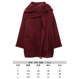 Women's Autumn New Asymmetric Scarf Short Loose Knit