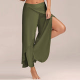 Waist Sports Fitness Yoga Wide Leg Color