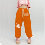 Boupod Street Dance Design Sense Pants Women Trend Fashion Loose Street High-Waist Prints