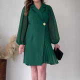 2025 New Collar Solid Color High-End Temperament Fold Design