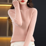 Toloer Autumn Winter New Turtleneck Sweater Set Slim Thin Close-Fitting Knit Bottom With Coat Money-Outfit