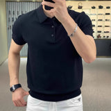 T-Shirt Men's Loose Niche Knit 2025 New Summer Personality Casual Simple