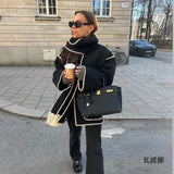 Women's Clothing 2025 Autumn And Winter New Fashion Wool Coat Thick Loose With Scarf Tid
