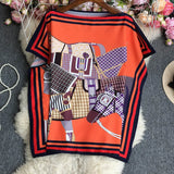 Short-Sleeved Positioning Flowers-Outfit