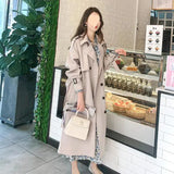 This Year Popular Windbreaker 2024 New Spring Dress Fall Feeling In The Long Coat Female Over The Knee Temperament Goddess Fan Ying Lun Wind-Outfit