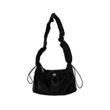 Ribbon Shirring String Shoulder Bag-Outfit