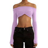 Spring And Summer Explosion Women's First-Word Collar Perspective Wrapped Bra Short