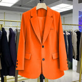 Toloer Suit Jacket Female Small Man 2024 Spring And Autumn Short Retro Korean Version Casual Show Thin Suit Woman-Outfit
