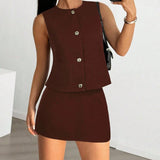 Hot Women's Solid Color Folded Waist Loose Broad-Legged Straight