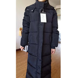 2022 Fashion Korean X-length Long Puffer Bomber Jackets Women Oversize Parka Plus Size Female Coat Basic Snow Wear Hood