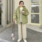 New 2020 Women Short Jacket Winter Thick Hooded Cotton Padded Coats Female Korean Loose Puffer Parkas Ladies Oversize
