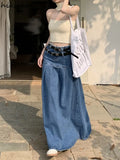 Denim Skirt for Women 2023 Faldas Mujer De Moda High Waist A-line Jupe Vintage Fashion Casual Saia Korean Y2k