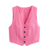 Spring Split Vest 5320767 Casual Shorts 1255430-Outfit