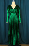 New Hot V-Neck Comfortable Dress Comfortable Light Luxury And Familiar Wind High-Rise 100-Folded Dress