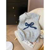 Knit Bow Vest-Outfit