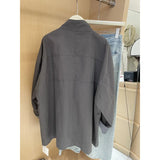 Spring 2024 New Korean Standing Collar Solid Color Long Trench Coat Female Loose Temperament Casual Jacket-Outfit
