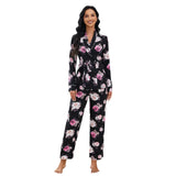 Toloer Female Autumn And Winter Long Sleeve Nightgown Trousers Home Clothes Two Sets Can Be Worn Outside-Outfit