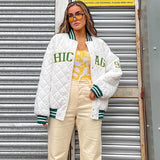 Retro Style Baseball Uniform Jacket-Outfit